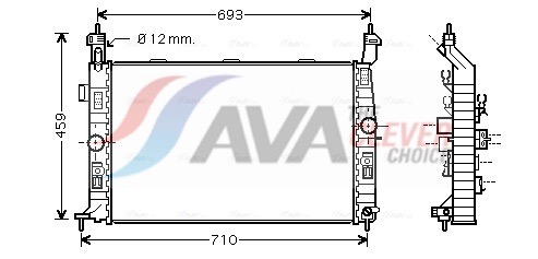 radiatorius, variklio aušinimas - OL2345 AVA QUALITY COOLING