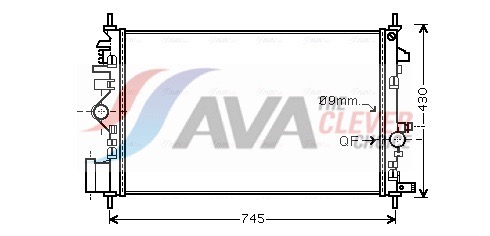 Radiator, engine cooling - OL2468 AVA QUALITY COOLING