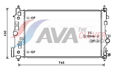 Radiatore, Raffreddamento motore - OL2546 AVA QUALITY COOLING