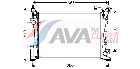 Radiator, engine cooling - OL2574 AVA QUALITY COOLING