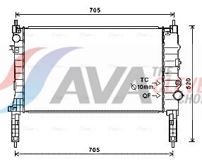 Radiator, engine cooling - OL2654 AVA QUALITY COOLING