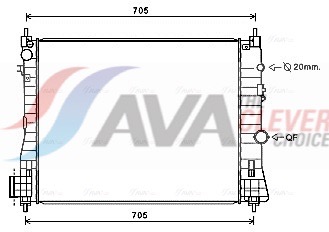 Radiatore, Raffreddamento motore - OL2665 AVA QUALITY COOLING
