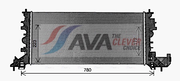 radiatorius, variklio aušinimas - OL2703 AVA QUALITY COOLING