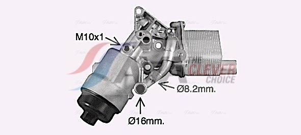 Oil Cooler, engine oil - OL3702H AVA QUALITY COOLING