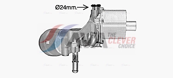 Oil Cooler, engine oil - OL3702H AVA QUALITY COOLING