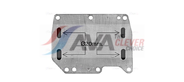Oil Cooler, engine oil - OL3710 AVA QUALITY COOLING