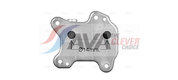 Oil Cooler, engine oil - OL3716 AVA QUALITY COOLING
