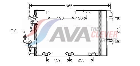 Condenser, air conditioning - OL5384D AVA QUALITY COOLING
