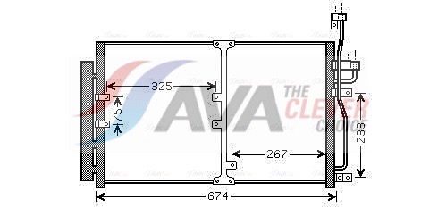 Condenser, air conditioning - OL5425D AVA QUALITY COOLING