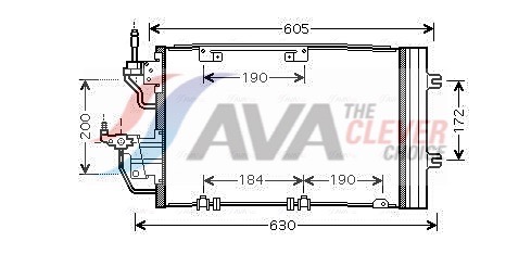 Condenser, air conditioning - OL5454D AVA QUALITY COOLING