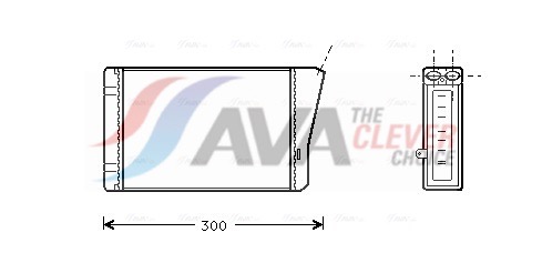 Scambiatore calore, Riscaldamento abitacolo - OL6196 AVA QUALITY COOLING