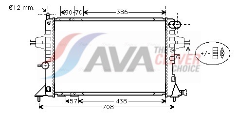 radiatorius, variklio aušinimas - OLA2252 AVA QUALITY COOLING