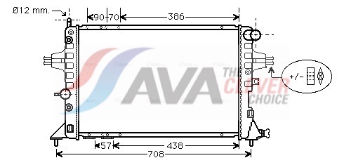 Radiator, engine cooling - OLA2329 AVA QUALITY COOLING
