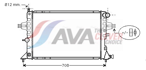 Radiator, engine cooling - OLA2293 AVA QUALITY COOLING