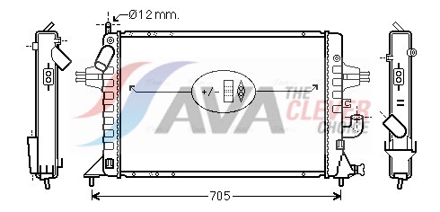 Radiator, engine cooling - OLA2294 AVA QUALITY COOLING