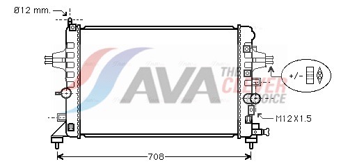 Radiator, engine cooling - OLA2363 AVA QUALITY COOLING