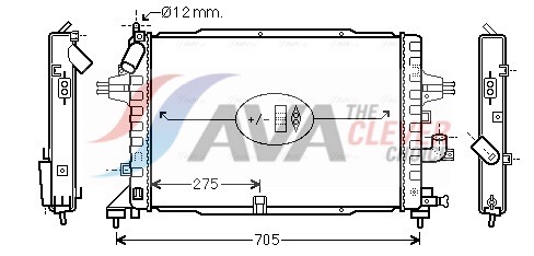 Radiator, engine cooling - OLA2364 AVA QUALITY COOLING