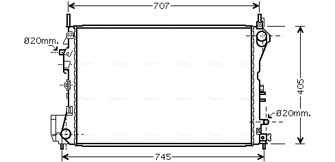 Radiator, engine cooling - OLA2395 AVA QUALITY COOLING