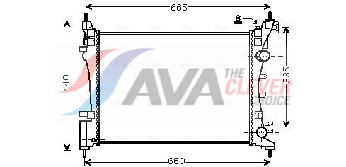 Radiator, engine cooling - OLA2408 AVA QUALITY COOLING