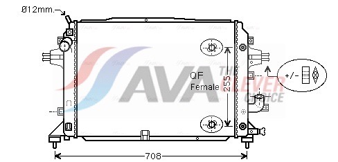 Radiator, engine cooling - OLA2460 AVA QUALITY COOLING