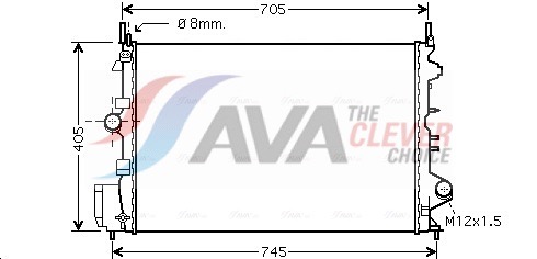 Radiator, engine cooling - OLA2462 AVA QUALITY COOLING
