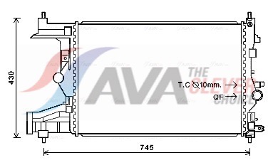 Radiator, engine cooling - OLA2484 AVA QUALITY COOLING