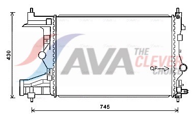 Radiator, engine cooling - OLA2487 AVA QUALITY COOLING