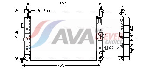 Radiator, engine cooling - OLA2582 AVA QUALITY COOLING