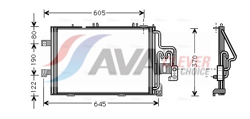 Condenser, air conditioning - OLA5307 AVA QUALITY COOLING