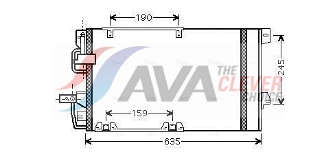 Condenser, air conditioning - OLA5326D AVA QUALITY COOLING