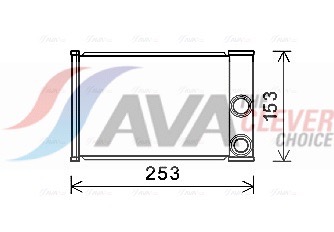 Scambiatore calore, Riscaldamento abitacolo - OLA6680 AVA QUALITY COOLING