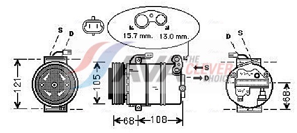 Compressor, air conditioning - OLAK138 AVA QUALITY COOLING