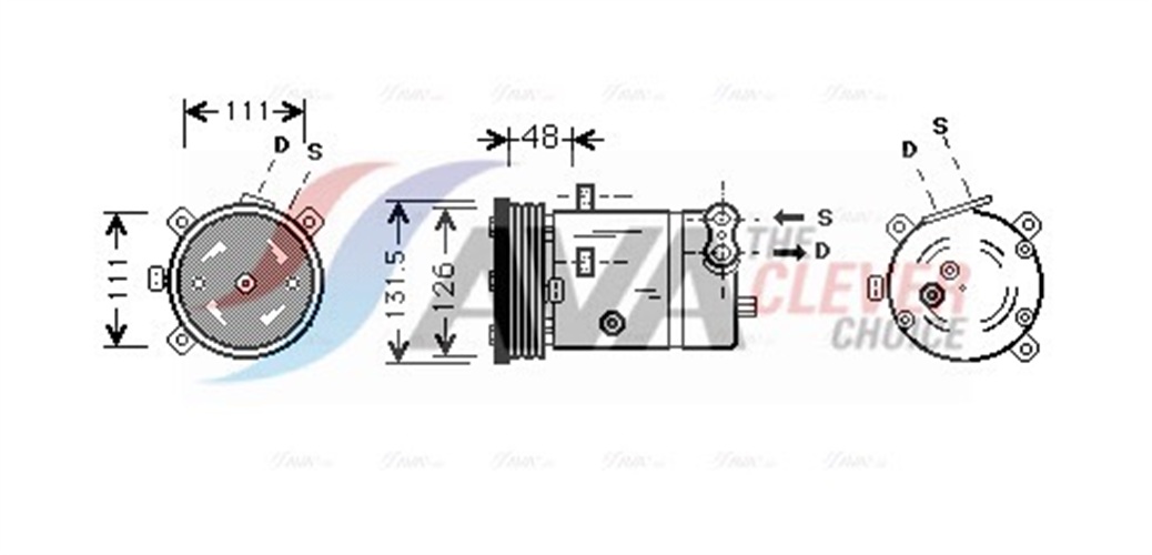 Compressore, Climatizzatore - OLAK280 AVA QUALITY COOLING