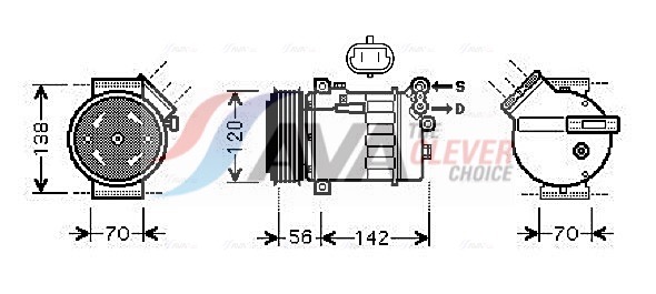 Compressor, air conditioning - OLAK313 AVA QUALITY COOLING