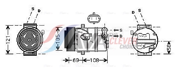 Compressor, air conditioning - OLAK426 AVA QUALITY COOLING