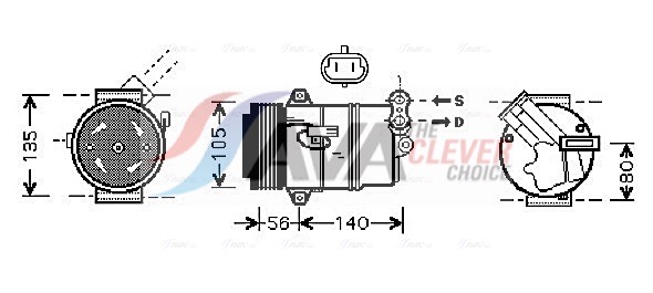 Compressor, air conditioning - OLAK428 AVA QUALITY COOLING