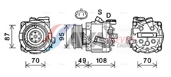 Compressor, air conditioning - OLAK668 AVA QUALITY COOLING
