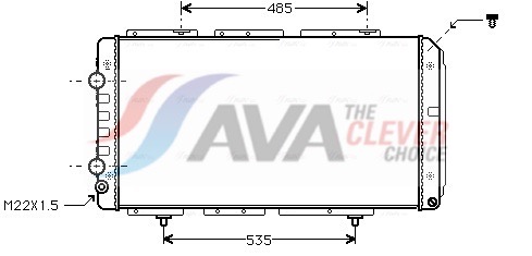 Radiator, engine cooling - PE2150 AVA QUALITY COOLING
