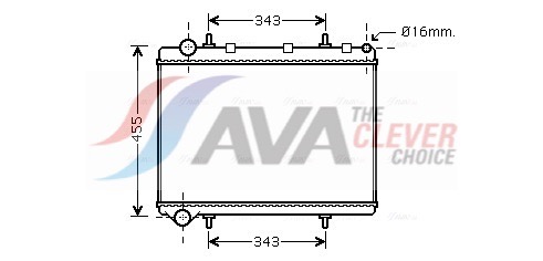 Radiatore, Raffreddamento motore - PE2259 AVA QUALITY COOLING
