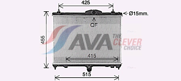 Radiator, engine cooling - PE2423 AVA QUALITY COOLING