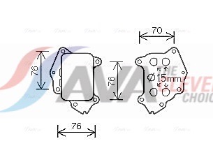 Oil Cooler, engine oil - PE3396 AVA QUALITY COOLING