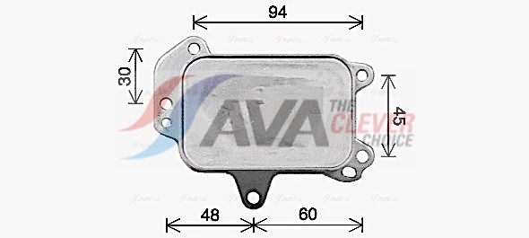 Oil Cooler, engine oil - PE3424 AVA QUALITY COOLING