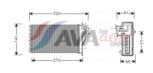 Heat Exchanger, interior heating - PE6199 AVA QUALITY COOLING
