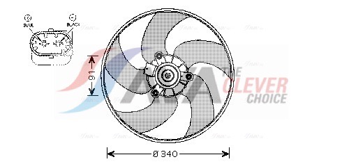 Fan, radiator - PE7522 AVA QUALITY COOLING