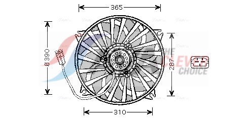 Fan, radiator - PE7535 AVA QUALITY COOLING