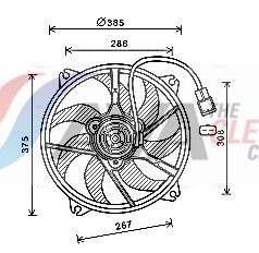 Fan, radiator - PE7556 AVA QUALITY COOLING