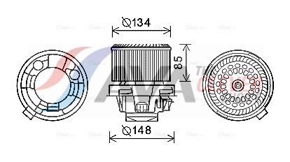 Interior Blower - PE8374 AVA QUALITY COOLING