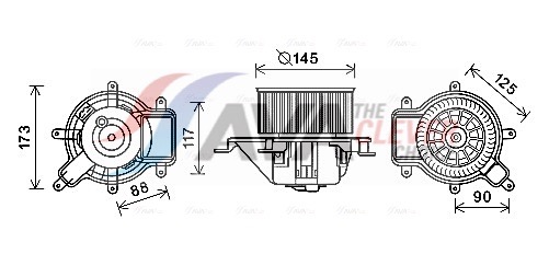 Ventilatore abitacolo - PE8390 AVA QUALITY COOLING