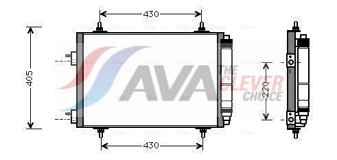 Condenser, air conditioning - PEA5209D AVA QUALITY COOLING