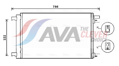 Condenser, air conditioning - PEA5364D AVA QUALITY COOLING